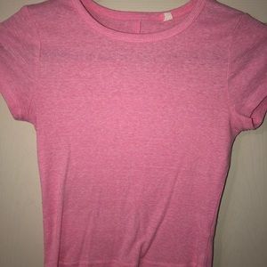 Pink Cropped T shirt